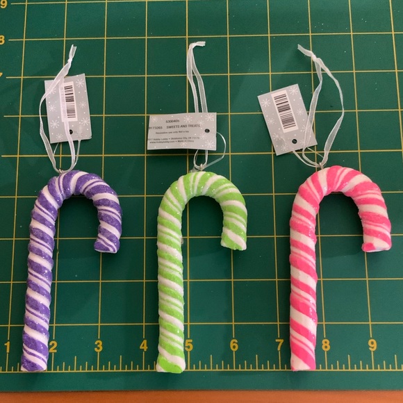 “Sugar” Coated Candy Cane Ornament Bundle - Picture 2 of 9